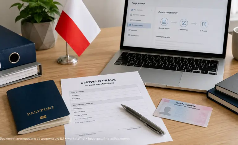 Документи для зміни роботодавця з картою побиту в Польщі