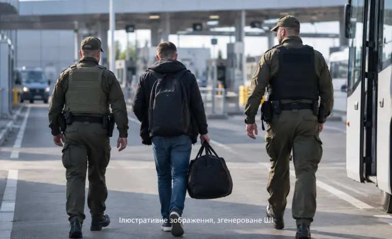 Іноземець залишає Польщу під супроводом прикордонників